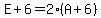 %0D%0AE%2B6=2%28A%2B6%29%0D%0A