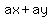 <BR>
cartoon( <BR>
  ax+ay,<BR>
  a(x+y)<BR>
) 