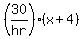 %28%2430%2Fhr%29%28x%2B4%29