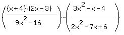 %28%28%28x%2B4%29%282x-3%29%29%2F%289x%5E2-16%29%29%28%283x%5E2-x-4%29%2F%282x%5E2-7x%2B6%29%29