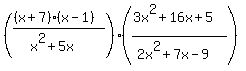 %28%28%28x%2B7%29%28x-1%29%29%2F%28x%5E2%2B5x%29%29%28%283x%5E2%2B16x%2B5%29%2F%282x%5E2%2B7x-9%29%29