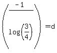%28%28-1%29%2Flog%28%283%2F4%29%29%29+=+d