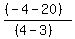 %28%28-4-20%29%29%2F%28%284-3%29%29
