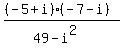 %28%28-5%2Bi%29%28-7-i%29%29%2F%2849+-+i%5E2%29