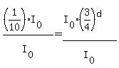 %28%281%2F10%29I%5B0%5D%29%2FI%5B0%5D+=+%28I%5B0%5D%283%2F4%29%5Ed%29%2FI%5B0%5D