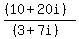 %28%2810%2B20i%29%29%2F%28%283%2B7i%29%29