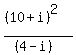%28%2810%2Bi%29%5E2%29%2F%28%284-i%29%29