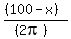 %28%28100-x%29%29%2F%28%282pi%29%29