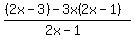 %28%282x-3%29-3x%282x-1%29%29%2F%282x-1%29