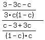 %28%283-3c-c%29%2F3c%281-c%29%29%2F%28%28c-3%2B3c%29%2F%281-c%29c%29