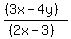 %28%283x-4y%29%29%2F%28%282x-3%29%29