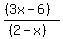 %28%283x-6%29%29%2F%28%282-x%29%29