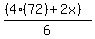 %28%284%2872%29+%2B+2x%29%29%2F6