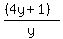 ((4y + 1))/y