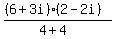 ((6+3i)(2-2i))/(4+4)