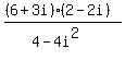 ((6+3i)(2-2i))/(4-4i^2)