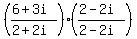 ((6+3i)/(2+2i))((2-2i)/(2-2i))