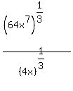 %28%2864x%5E7%29%5E%281%2F3%29%29%2F%284x%29%5E%281%2F3%29