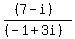 ((7-i))/((-1+3i))