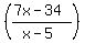 %28%287x-34%29%2F%28x-5%29%29