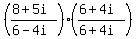 %28%288%2B5i%29%2F%286-4i%29%29%28%286%2B4i%29%2F%286%2B4i%29%29