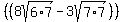 %28%288sqrt%286%2A7%29-3sqrt%287%2A7%29%29%29