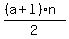 ((a + l)n)/2