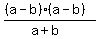 ((a-b)(a-b))/(a+b)