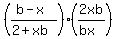 %28%28b+-+x%29%2F%282+%2B+xb%29%29%2A%282xb%2F%28bx%29%29