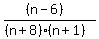 %28%28n-6%29%29%2F%28%28n%2B8%29%28n%2B1%29%29