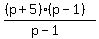 %28%28p%2B5%29%28p-1%29%29%2F%28p-1%29