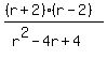 %28%28r%2B2%29%28r-2%29%29%2F%28r%5E2-4r%2B4%29