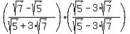 ((sqrt(7) - sqrt(5)) / (sqrt(5) + 3*sqrt(7)))((sqrt(5) - 3*sqrt(7))/(sqrt(5) - 3*sqrt(7)))