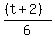 ((t+2))/6