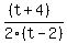 %28%28t%2B4%29%29%2F2%28t-2%29