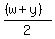 ((w+y))/2