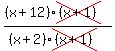 ((x+12)cross((x+1)))/((x+2)cross((x+1)))