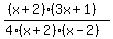 %28%28x%2B2%29%283x%2B1%29%29%2F%284%28x%2B2%29%28x-2%29%29