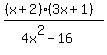 %28%28x%2B2%29%283x%2B1%29%29%2F%284x%5E2-16%29