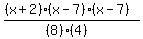 ((x+2)(x-7)(x-7))/((8)(4))