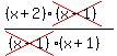 ((x+2)cross((x-1)))/(cross((x-1))(x+1))