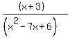 ((x+3))/((x^2-7x+6))