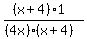 %28%28x%2B4%29%2A1%29%2F%28%284x%29%2A%28x%2B4%29%29