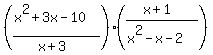 ((x^2+3x-10)/(x+3))((x+1)/(x^2-x-2))
