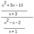 ((x^2+3x-10)/(x+3))/((x^2-x-2)/(x+1))