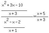((x^2+3x-10)/(x+3))/((x^2-x-2)/(x+1))=(x+5)/(x+3)