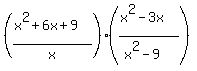 ((x^2+6x+9)/x)((x^2-3x)/(x^2-9))