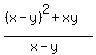 %28%28x+-+y%29%5E2+%2B+xy%29+%2F+%28x+-+y%29