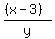 %28%28x-3%29%29%2Fy