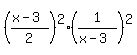 %28%28x-3%29%2F2%29%5E2+%2A+%281%2F%28x-3%29%29%5E2